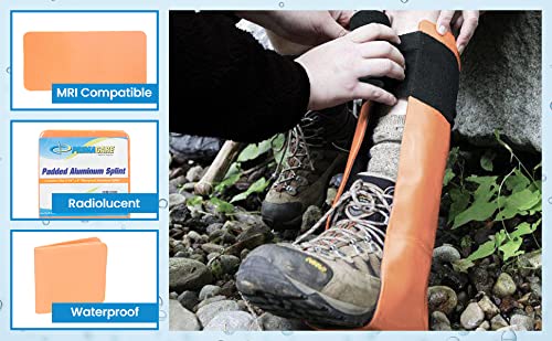 [Australia] - Primacare IS-5209 Padded Aluminum Splint for Hands, Legs, Nose, Ankle or Braces, Universal Waterproof Medical and Tactical Splint, First Aid Emergency Support Splints, 9", Orange 
