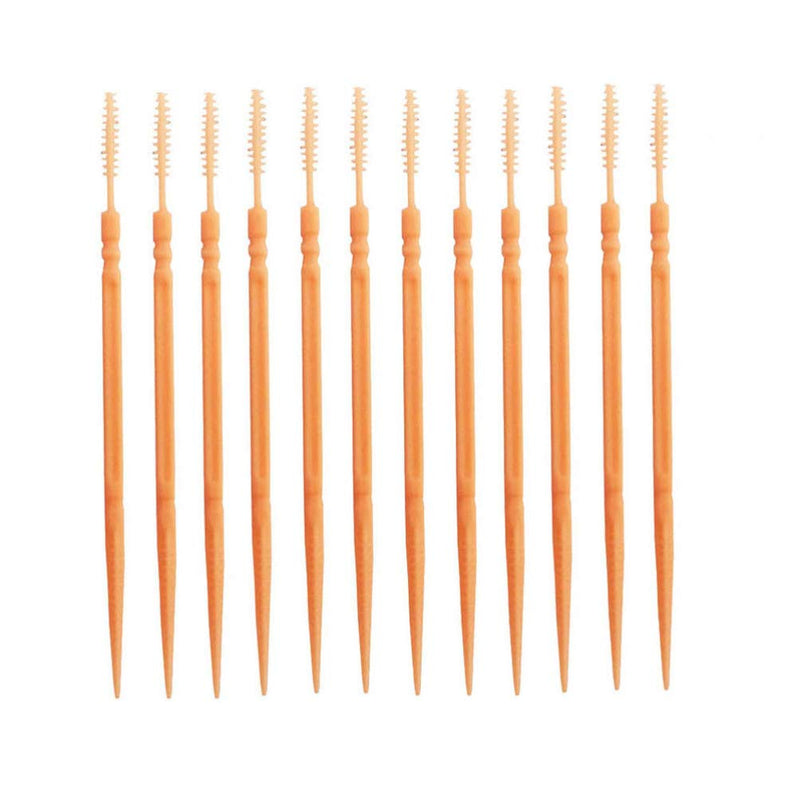 [Australia] - Interdental Brush Toothpick Tooth Flossing Double Head Plastic Tooth Cleaning Tool for Oral Cleaning Care - 200pcs(Watermelon Red) Watermelon Red 