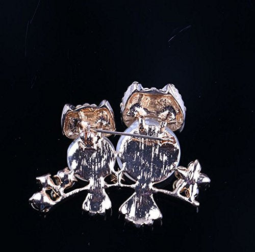 [Australia] - Daisy Jewelry Vintage Good Luck Owl Brooches and Pins Rhinestone Cute Animal Brooch for Womens Mother Daughter Owl 