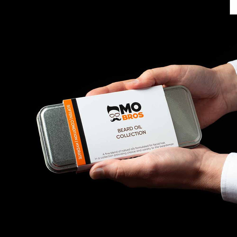 [Australia] - Beard Oil Collection - Gifts for Men | 7 Premium Scents In A Tin | Natural Carrier Oils | Helps To Condition, Hydrate & Moisturise | Reduce Itching, Dandruff and Helps with Beard Growth | Beard Grooming Kit 