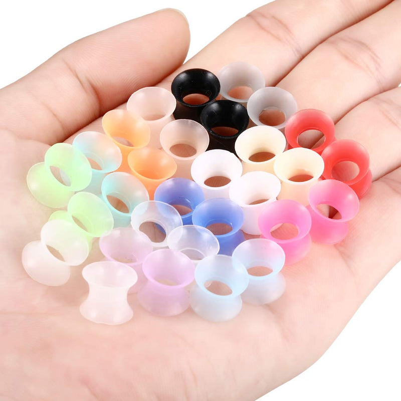 [Australia] - Xpircn Thin Silicone Ear Plugs Tunnels Flexible Ear Earlets 15pairs Gauge: 1"(25mm) 