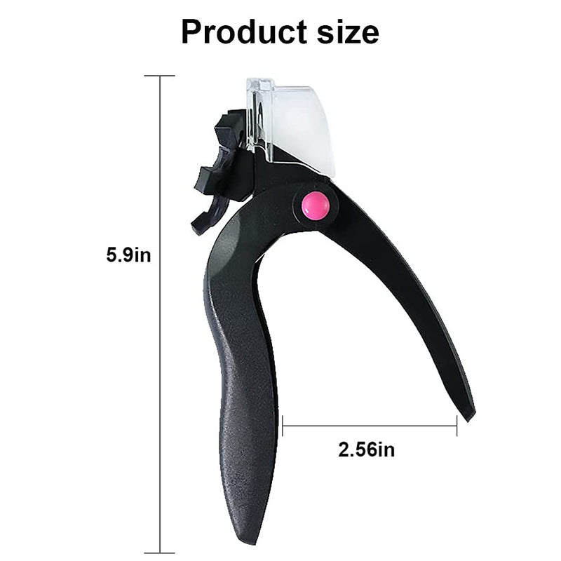 [Australia] - JZF Acrylic Nail Clipper, Professional Adjustable Stainless Steel Artificial Nail Clipper, Gel False Nails Tips Cutter for Nail Art Manicure Tool (Black) Black 