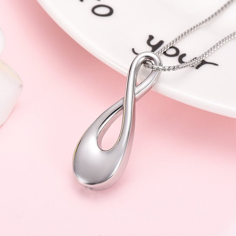 [Australia] - Imrsanl Cremation Jewelry Infinity Urn Pendants for Ashes Holder Memorial Keepsake Urn Necklace Cremation Ashes Jewelry for Pet/Human Always in My Heart 