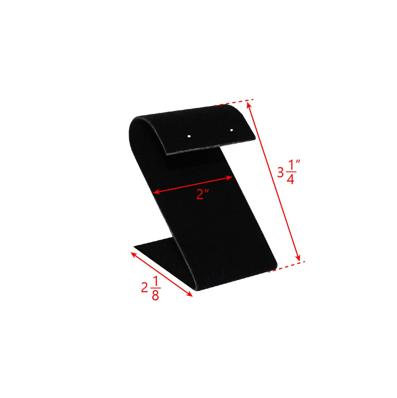 [Australia] - MOOCA 6 Black Velvet Earring Stand T Stand Showcase Displays Earring Jewelry Display Stands Black Earring Stand Display, 3 1/4"H, Black Velvet 