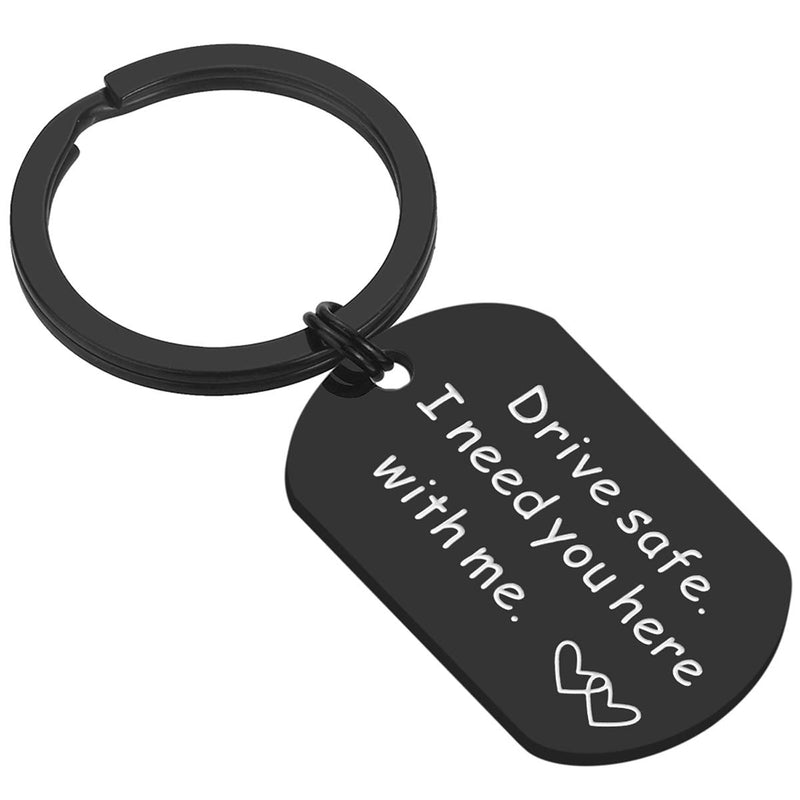 [Australia] - Drive Safe Keychain for Boyfriend - Drive Safe I Need You Here With Me Keyring Birthday Valentine’s Day Gifts for Him Boyfriend Husband Gifts 