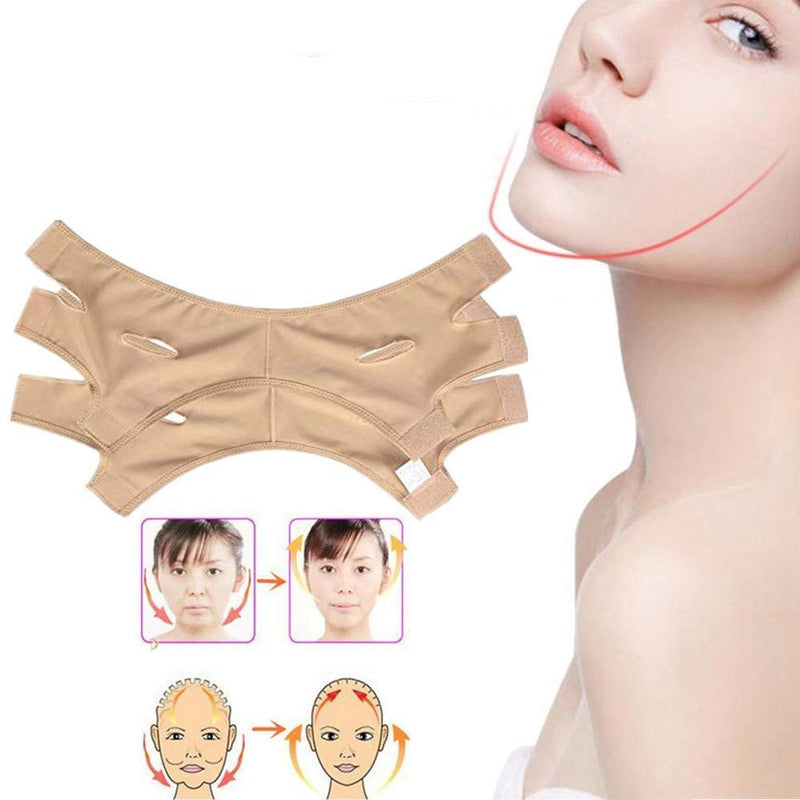 [Australia] - Amalgo Double Chin Reduce Bandage Pain Free Face Lifting Belt Face Slimming Strap Facial Cheek V Shape Lift Up Thin Mask 