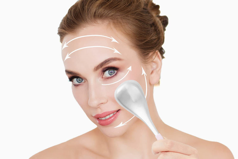 [Australia] - Cryo Sticks Facial Skin Care Beauty Tools, Stainless Steel Ice Globes & Face Roller for Puffiness, Wrinkles and Dark Circle 