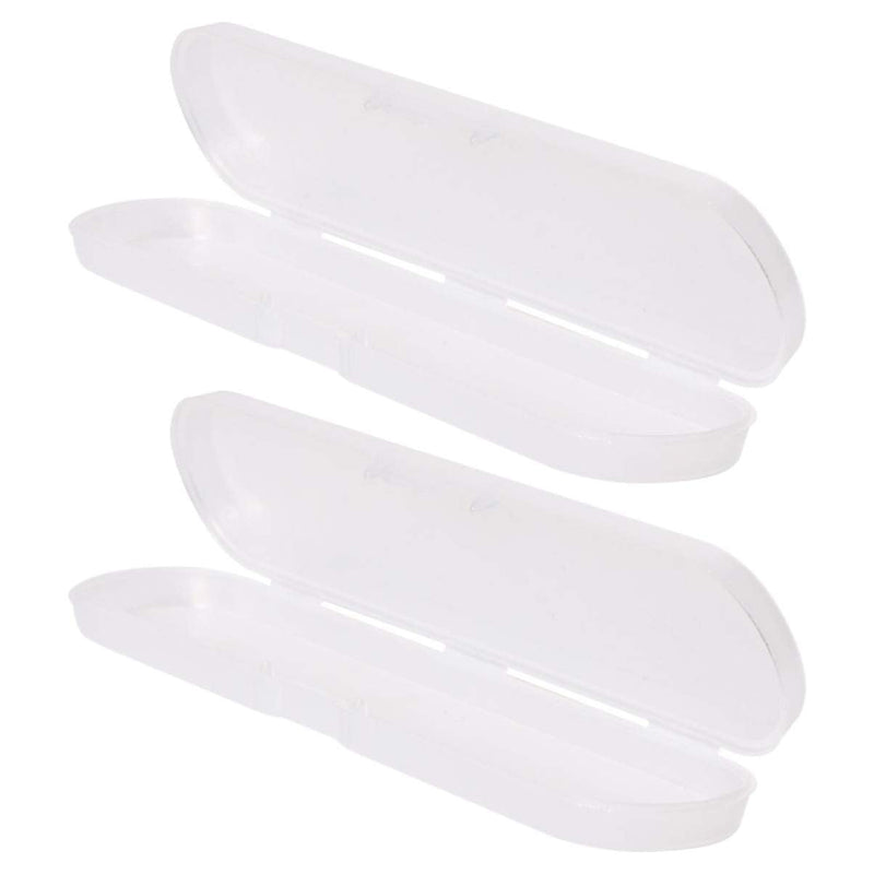 [Australia] - EXCEART 2Pcs Thermometer Case Plastic Digital Thermometer Storage Box Thermometer Containers for Baby Adult 14.5x3x1.5cm (Transparent Color) 