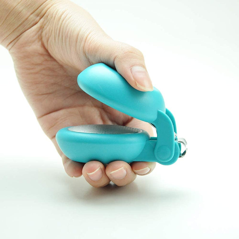 [Australia] - HARAC Special Needs Nail Clippers for Arthritic Hands, Senior and Kids, Adapted Nail Clipper For Fingernail and Thick Toenail, Made in JAPAN (Blue) Blue 