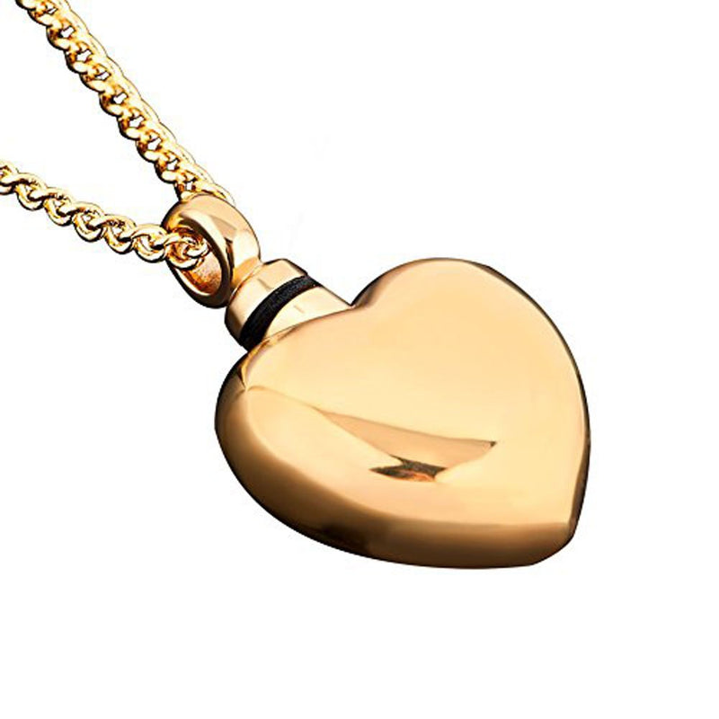 [Australia] - Charmed Craft Stainless Steel Heart Human Pet Urn Necklaces Memorial Cremation Ashes Ash Holder Keepsake Jewelry Pendant 