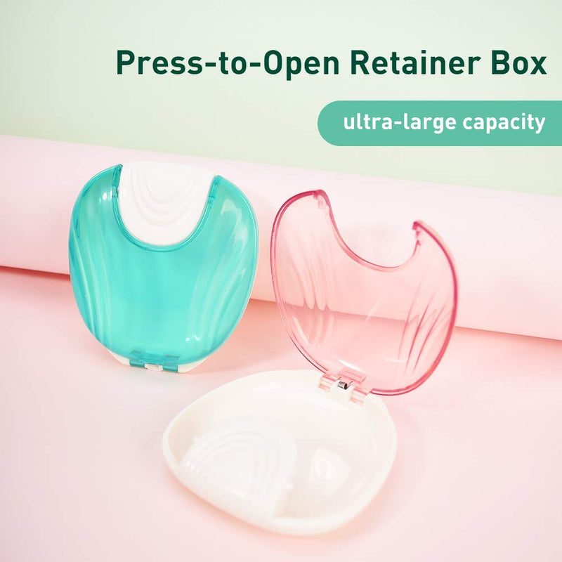 [Australia] - Y-Kelin Press-to-Open Retainer Case Retainer Container Partial Denture Box (Pink) Pink 