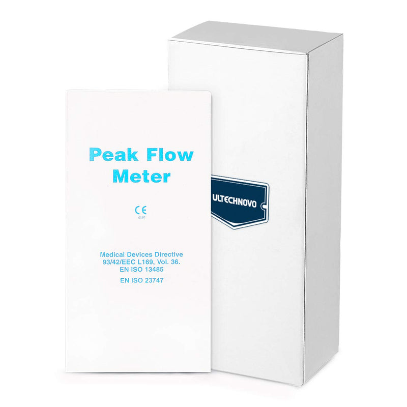 [Australia] - ULTECHNOVO Protable Personal Spirometer Peak Flow - Expiratory Flow Meter - Spirometry Lung Function Recovery Training Device - Breathing Function Monitor for Adult 