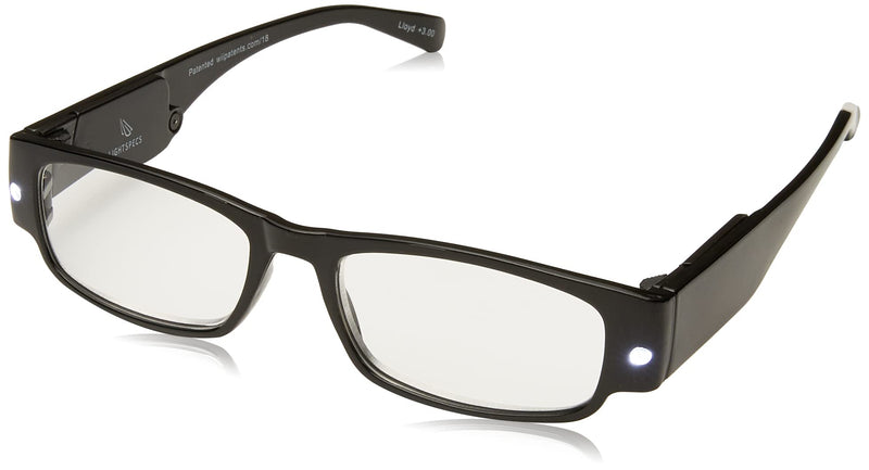 [Australia] - Foster Grant LightSpecs Men's Lloyd Round Readers Black/Transparent 2.75 x 