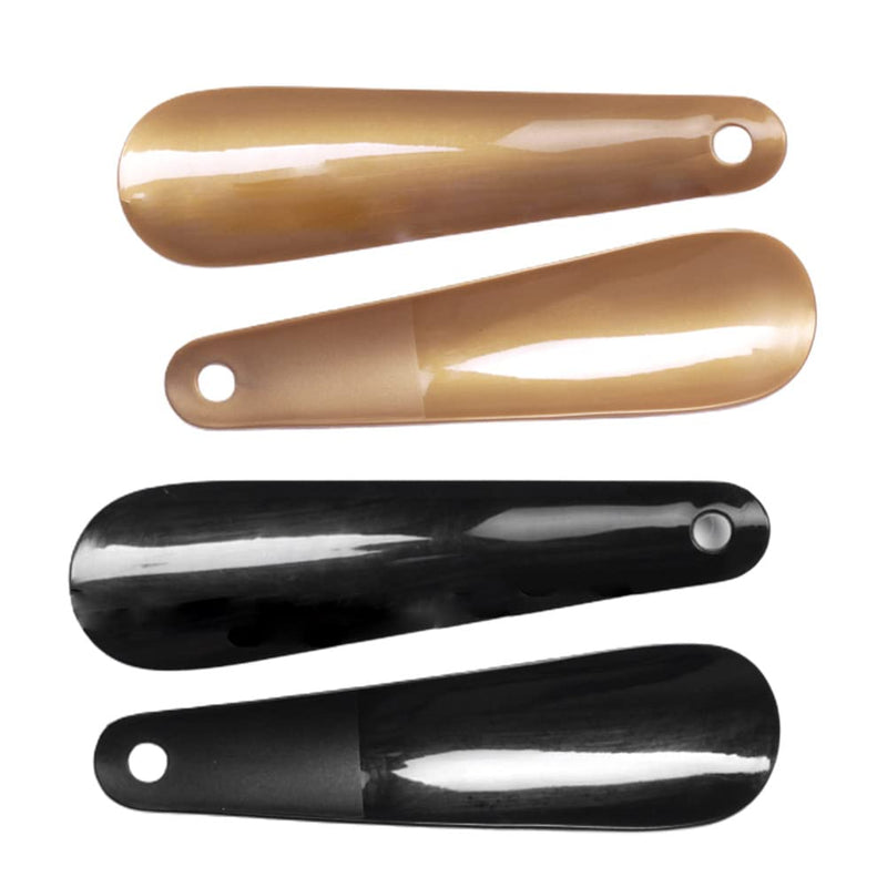 [Australia] - SKYPIA Plastic Shoe Horn 6.5 inch Black Khaki Portable for Travel Use Shoe Helper Small 