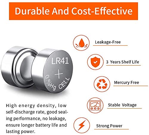 [Australia] - HAOFILM LR41 AG3 392 384 192 Advanced Alkaline Battery, 1.5V Round Coin Cell Battery (Pack of 10) 