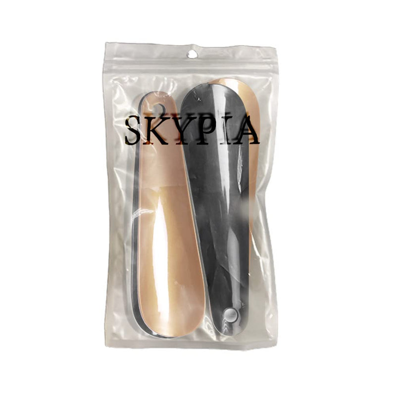 [Australia] - SKYPIA Plastic Shoe Horn 6.5 inch Black Khaki Portable for Travel Use Shoe Helper Small 