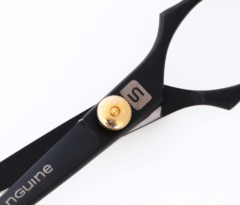 [Australia] - Professional Moustache Scissors and Beard Trimming Scissors, Extremely Sharp - Deep Black, Presentation Case 