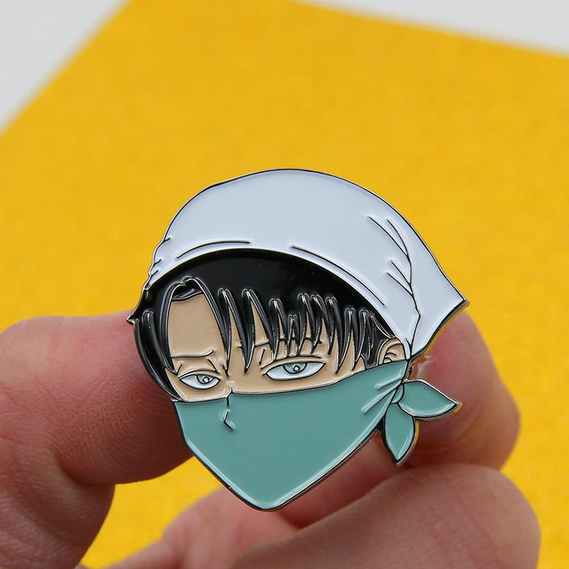 [Australia] - Attack On Titan Levi Ackerman Hard Enamel Pin Anime Fans Collectible Badge Brooch 