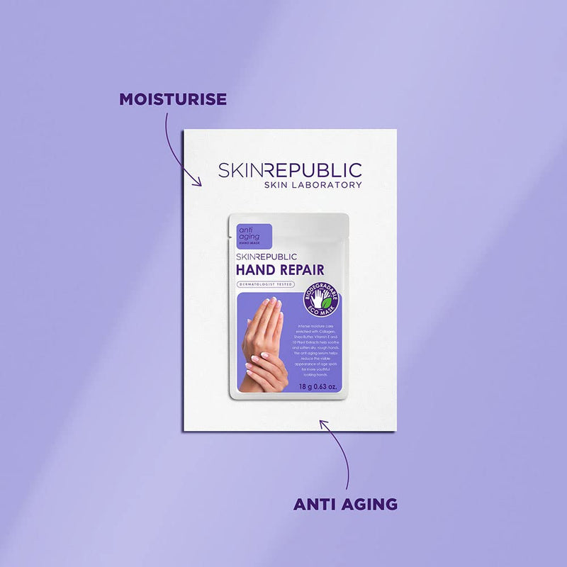 [Australia] - Skin Republic Hand Repair Mask, Intensely Moisturising, Brightens Dark Spots, with Vitamin E, 18g 18 g (Pack of 1) 