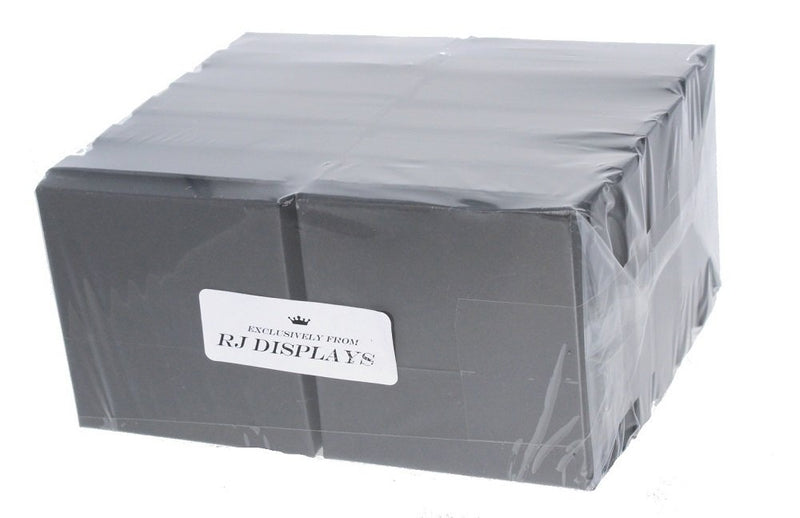 [Australia] - 16 Pack Cotton Filled Matte Black Color Jewelry Gift and Retail Boxes 3.5 X 3.5 X 1 Inch Size by R J Displays 