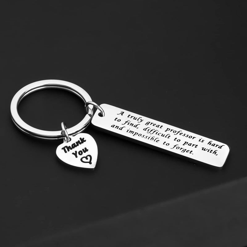 [Australia] - BEKECH College Professor Keychain Tenured Professor Gift A Truly Great Professor is Hard to Find silver 