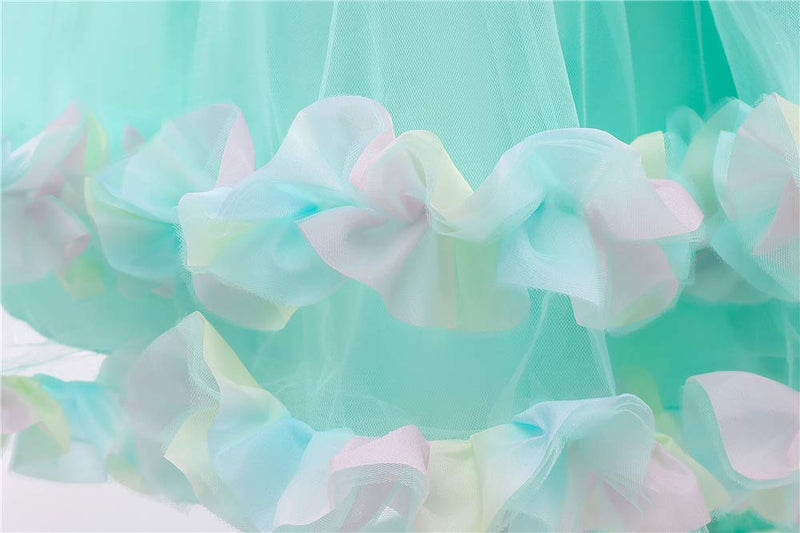 [Australia] - CMMCHAAH 2-10T Flower Girl Wedding Pageant Hi-Lo Dresses Toddler Formal Party Midi Dress Green 18-24 Months 