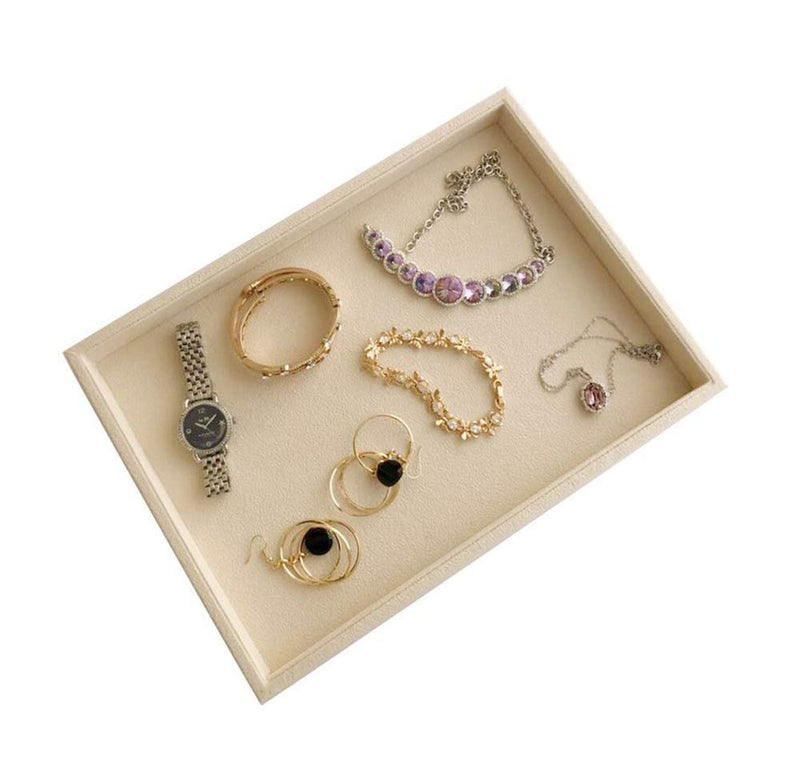 [Australia] - Svea Display Beige Velvet Flat Tray Organizer for Jewelry Accessory Collectibles Trade Show Exhibition Home Use Premium Grade Material Neutral Tone Fine Presentation Classic Present 