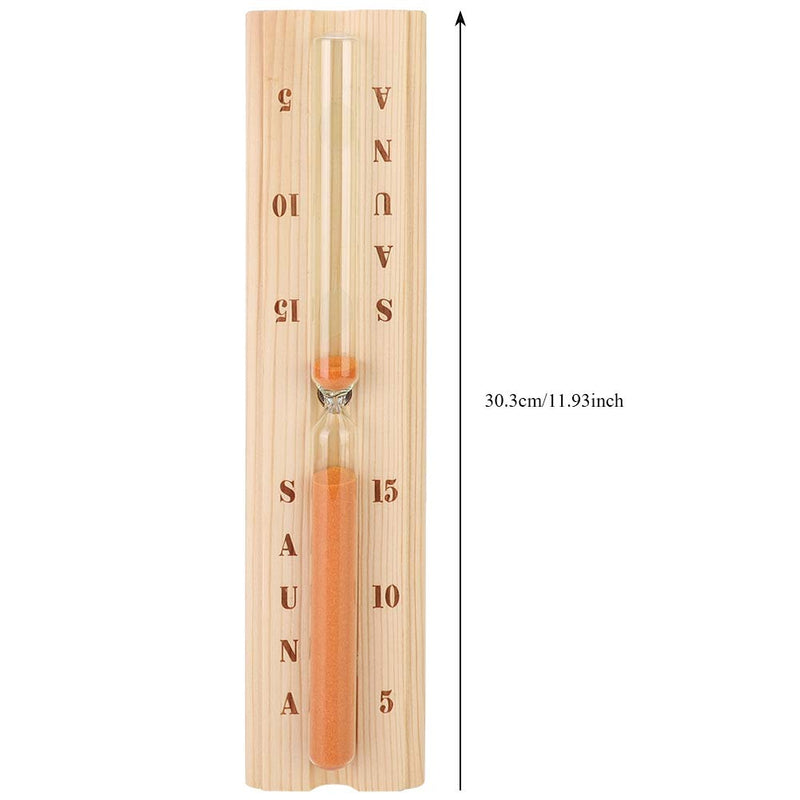 [Australia] - Duokon 5/10/15 minutes Pine Sauna Hourglass Clock, Accurate Wooden Sand Timer with Robust Heat-Resistant Glass for Spa Bath Sauna 
