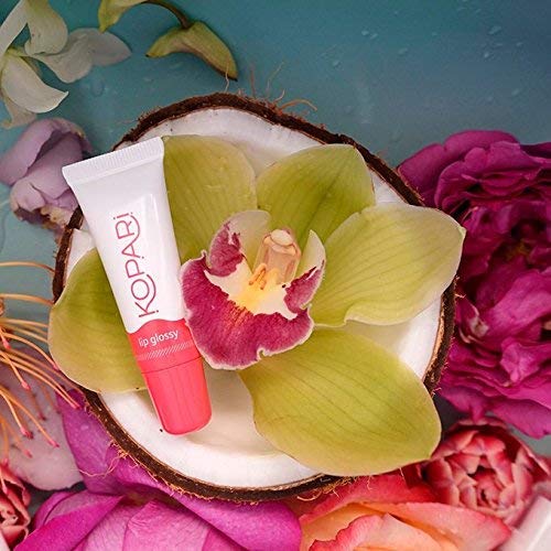 [Australia] - Kopari Coconut Lip Glossy - Clear - Hydrating and Moisturizing Coconut Oil, Vitamin E and Shea Butter Lip Gloss With 100% Organic Coconut Oil, Non GMO, Vegan Sulfate Free 0.35 Oz 