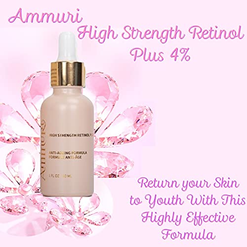 [Australia] - Ammuri Retinol Serum (4% Retinol) PLUS HIGH STRENGTH ANTI AGING Formula for Anti Wrinkles & Acne 4% Retinol 