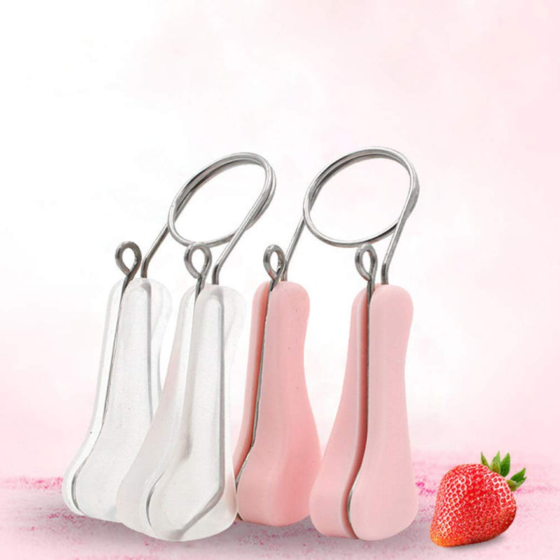 [Australia] - SUPVOX 2pcs Nose Up Lifting Shaping Shaper Clip Nose Straighteners for Natural Nose up Slimmer Lifting Shaping White Pink 