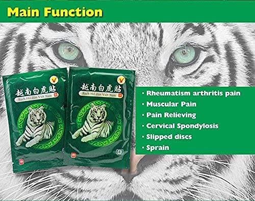 [Australia] - MQ Pain Relief Patches White Tiger Balm Plaster Vietnam Heat Pain Relief Back Pain Neck Shoulder Legs Muscle Lumbar Arthritis Rheumatism (40 Patches / 5 Packs) 