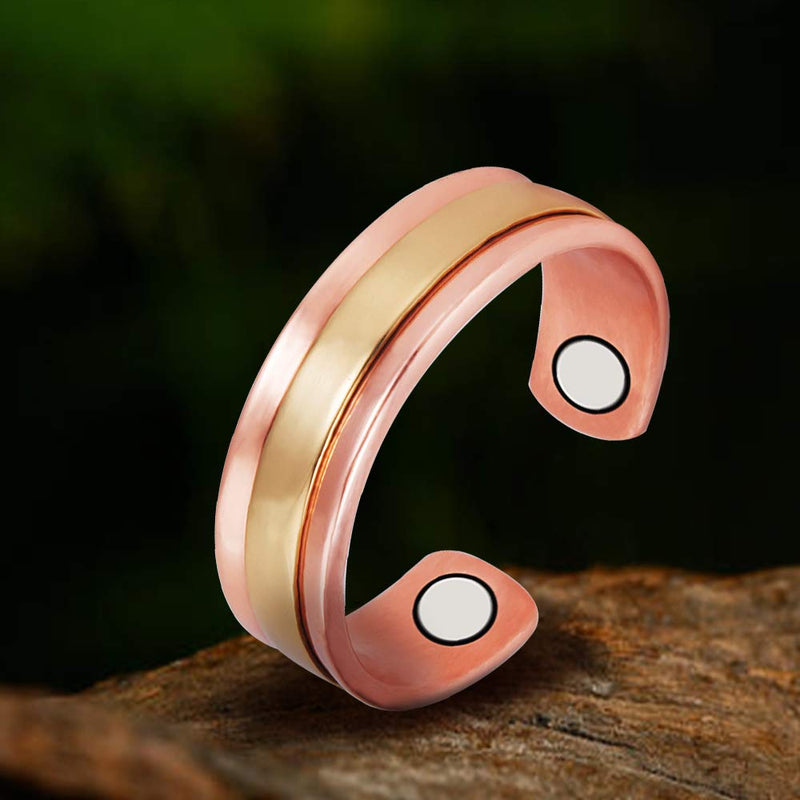 [Australia] - EnerMagiX Pure Copper Magnetic Rings for Women, Magnetic Rings, Birthday Rings Gift for Mom, Wife, Daughter, Women’s Day Gift(CPR-0948S) 