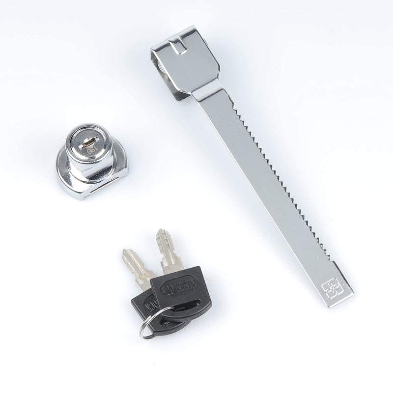 [Australia] - Sliding Glass Door Ratchet Lock with Chrome Finish, keyed Similar to Display Stand-2 Pack (Large 318) large 318 