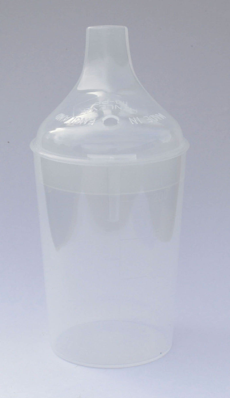 [Australia] - 2 Pack - Clear, Wide Spout, Feeding Beakers. 200ml with Graduated Measurements and Controllable Flow Lid - Autoclavable, Microwave Safe & Spill-Proof 
