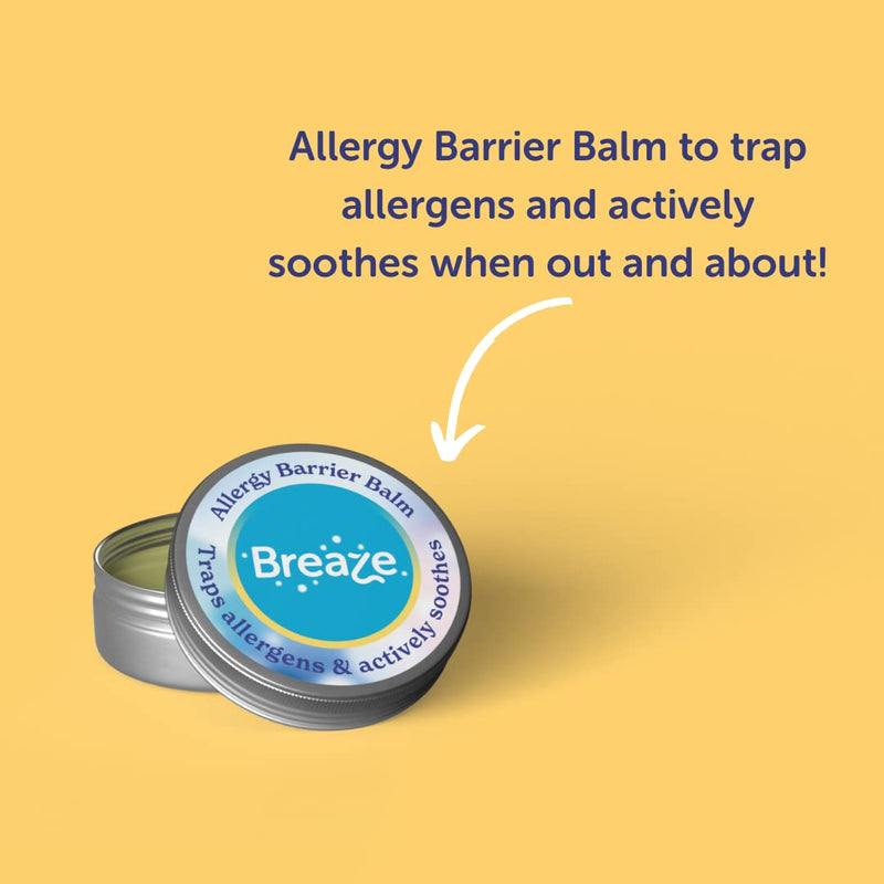 [Australia] - Breaze Natural Hay Fever Support Day and Night Kit, Vapour Oil, Barrier Balm, Pillowcase for Soothing Itchy, Stuffy Noses, Breathe Easier,1 Month Supply 
