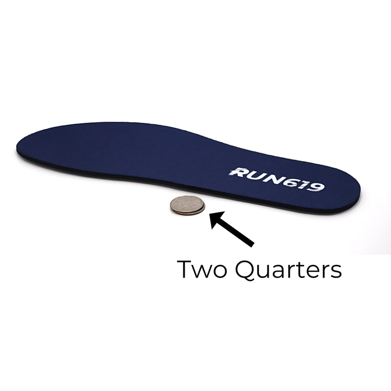 [Australia] - RUN619 Zero Drop Shoe Insoles - Thin Flat Medium Shoe Inserts w/ No Arch Support - Foot Forming - Perfect for Running Walking Work or Hiking - Thin 3mm Insoles (Size D - Men's 9-10 / Women's 10-11) Size D - Men's 9-10 / Women's 10-11 