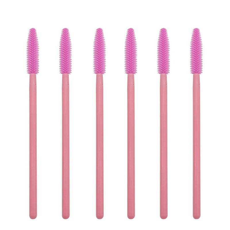[Australia] - MyAoKuE-UP 100pcs Silicone Mascara Wands Disposable Eyelash Brushes Wand for Extension Makeup Brush Tool Bulk, Pink All Pink 