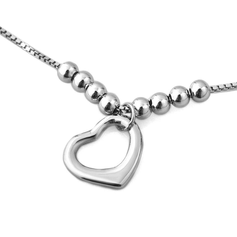 [Australia] - ShinyJewelry Sterling Silver Heart Love Anklet Ankle Bracelets for Women Girls 