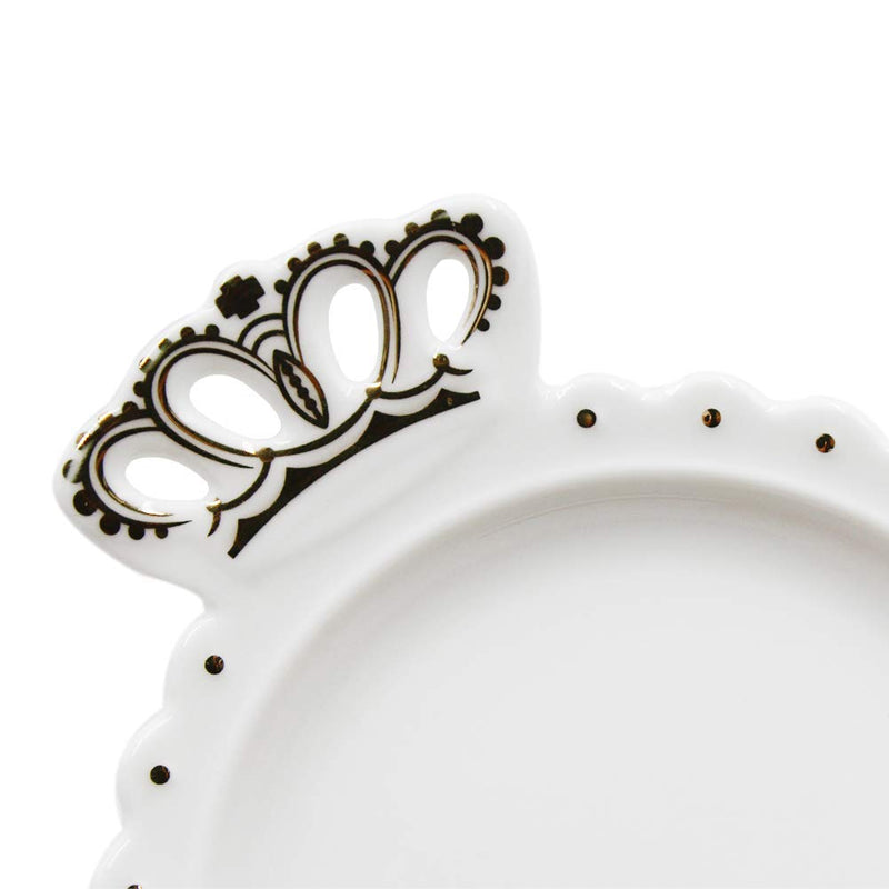 [Australia] - mossty Bathroom Jewelry Tray Diamond Ring Holder Porcelain Trinket Organizer Earrings Storage Case Gift for Birthday Christmas Wedding Crown 