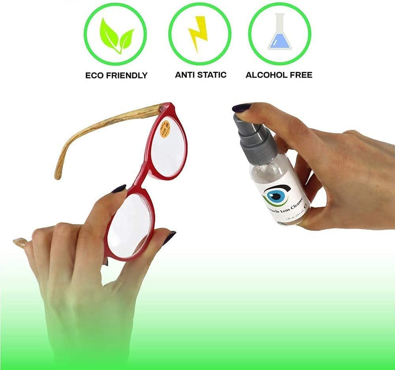 [Australia] - Leader Liquid Lens Cleaner 1 x 29.5 ml, 1 Fl oz Bottle Eyeglasses, Glasses, Other Lenses - Alcohol Free Cleaning Solution Spray Suitable for All Coatings by Sports World Vision 