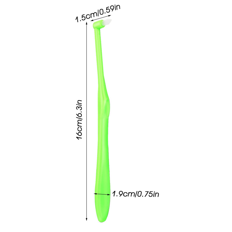 [Australia] - WLLHYF Single Tuft Toothbrush 2 Pieces Interspace Tuft Brush Soft Teeth Brushes Manual Toothbrushes End-tuft Toothbrush for Gap Orthodontic Braces Sensitive Gums Deep Cleaning (Green, Blue) Green, Blue 