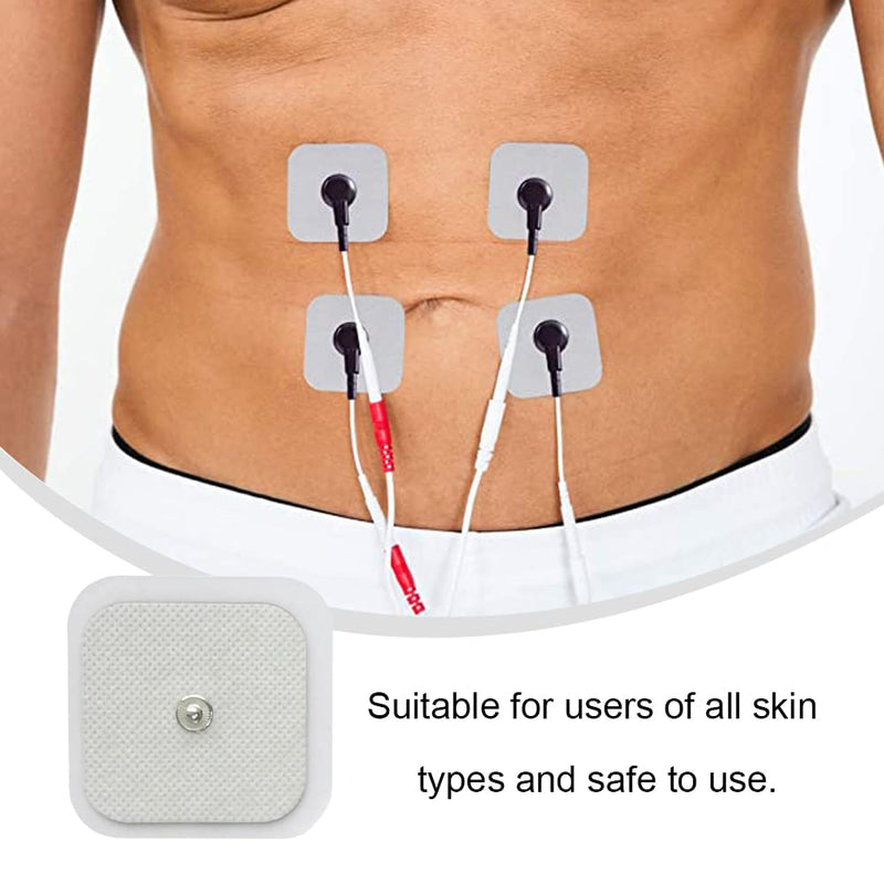 [Australia] - 10 Pcs Physiotherapy Electrode Suitable for Tens Machines Tens Pads Portable Massage Patches Moisture Proof Electrode Patch Universal Rivet Electrode Pad for Treatment 