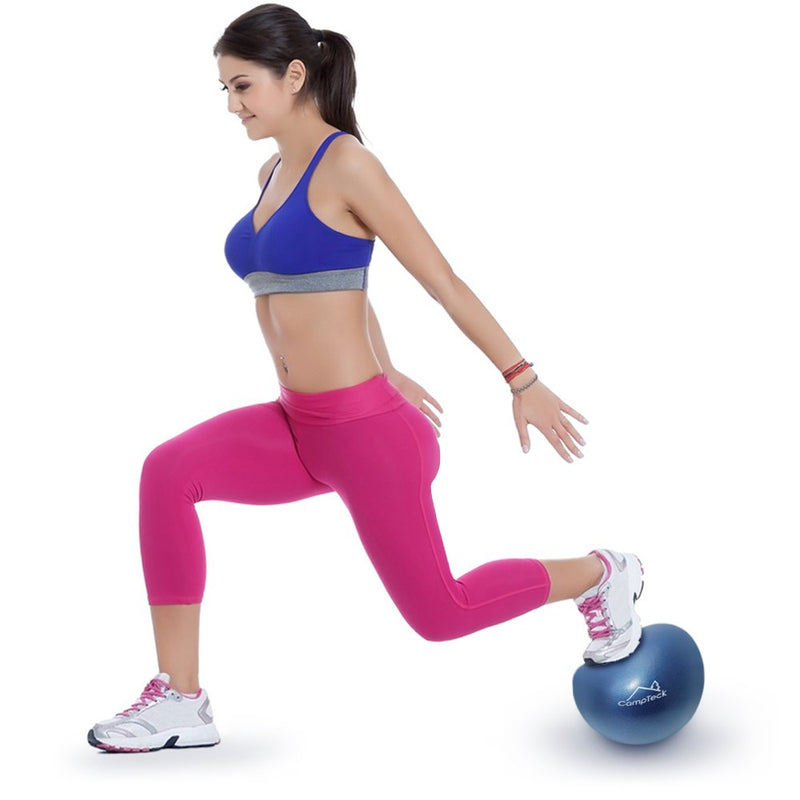 [Australia] - CampTeck U6812 Yoga Pilates Ball Plastic Anti Burst 23cm Pilates Ball for Exercise, Gym, Fitness, Core Training etc With Hand Pump – Blue 
