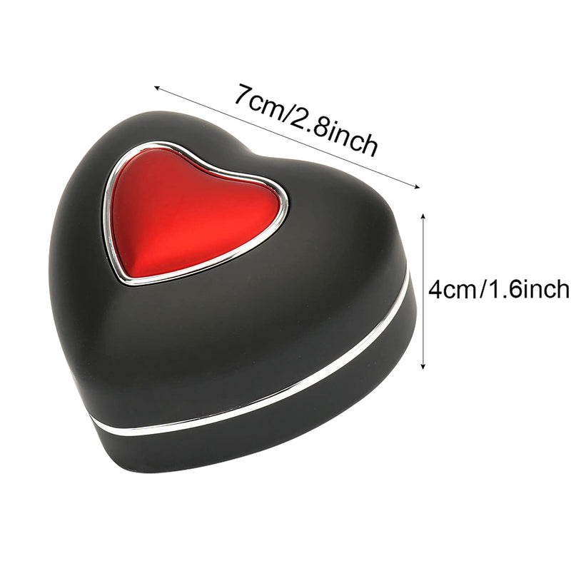 [Australia] - GBYAN Ring Box with LED Light Heart Shaped Ring Holder Jewelry Gift Box for Proposal, Engagement, Wedding Ceremony (black) black 