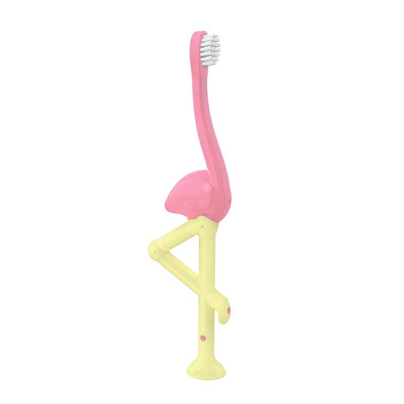 [Australia] - Dr. Brown's Flamingo Toddler Toothbrush, Pink Pink Flamingo 