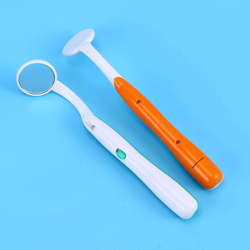 [Australia] - EXCEART Dental Mirror LED Lighted Mirror Teeth Inspection Mirror Anti Fog Curve Angle Dentist Oral Care Tool 
