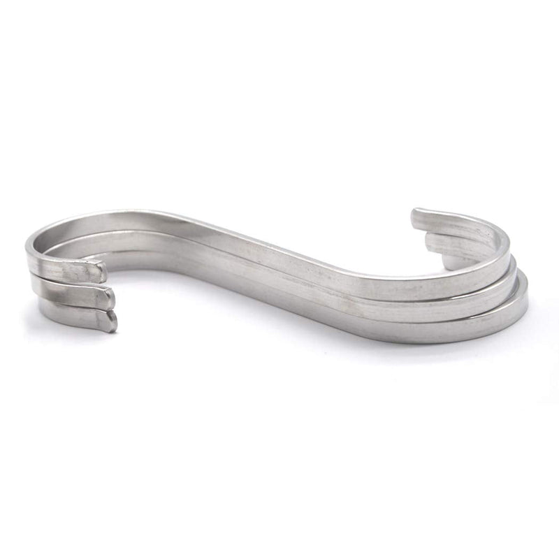[Australia] - Heavy Duty 304 Stainless Steel S Shaped Metal Hanging Hooks for Hanging, Metal Kitchen Pot Pan Hanger Storage Rack Closet S Type Hooks(10PCS) XL 