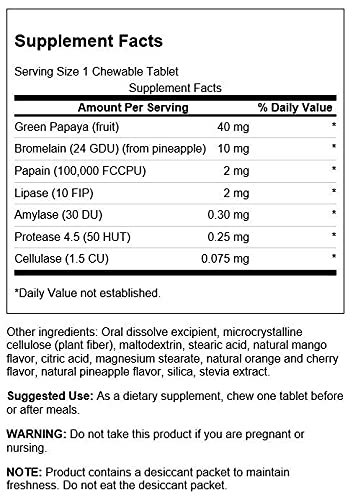 [Australia] - Swanson Chewable Papaya Plus 90 Chwbls Enzyme 1 