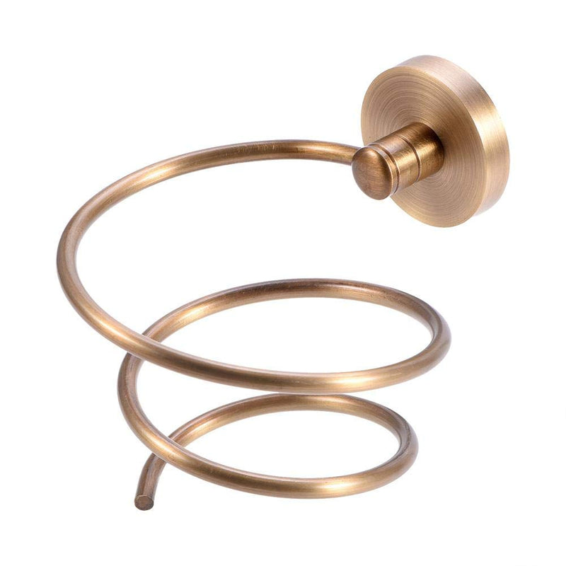 [Australia] - Hair Dryer Holder Antique Wall Mount Solid Brass Blow Dryer Holder Storage Rack Bathroom Organizer Shelf Stand for Washroom Barbershop 